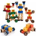 Transformer Robot Twister wooden Cube Toy. 