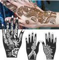 Henna sticker simple design for hand stencils 1pair (Randomly). 