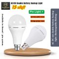 AC DC Backup LED Light 15 Watt Energy Saving Pin Type B-22- AC/DC Rechargeable/AC DC 15w double battery backup light. Rechargeable Backup LED Light.. 