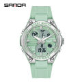Sanda 6008 watch fashion sports multi-function student electronic watch men's waterproof quartz watch one generation wholesale. 
