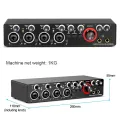 1Set Audio Interface Sound Card for Recording Professional 4 Channel +Loopback Monitor for Audio Equipment. 