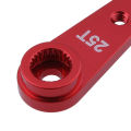 8PCS 37mm 25T Metal Extension Steering Servo Arm Horn for RC Car Crawler Parts,Red & Blue , Servo Arm Horn.
