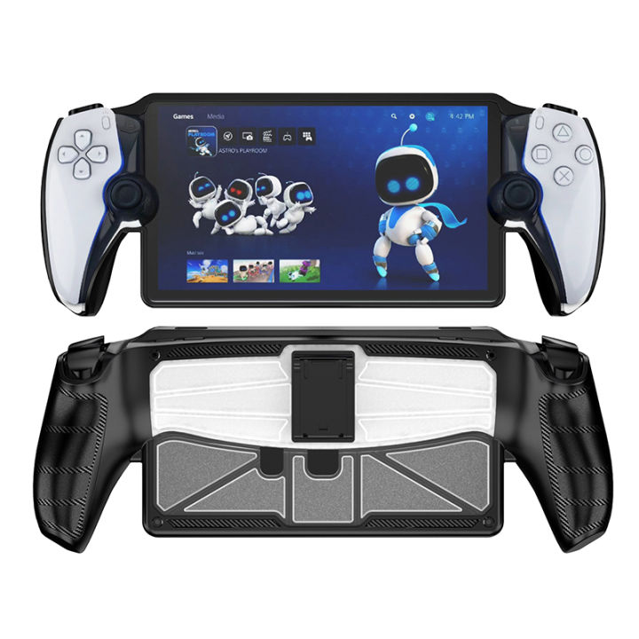 【Hot ticket】 TPU Case With Holder For Sony PLAYSTATION Portal Protective Cover Game Joystick Sleeve Anti-Slip Anti-Drop Cover Case For PS5 Tetuo