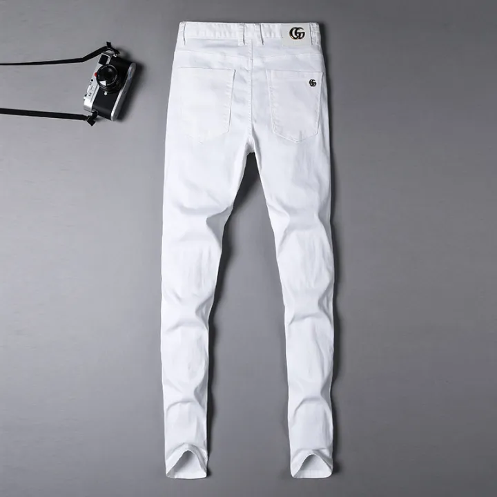 White%20Men's%20Jeans%20Four%20Seasons%20Affordable%20Luxury%20Fashion%20Pants%20Slim%20Straight%20Stretch%20Trousers%20Trendy%20Men's%20Pants%20-%20Image%206