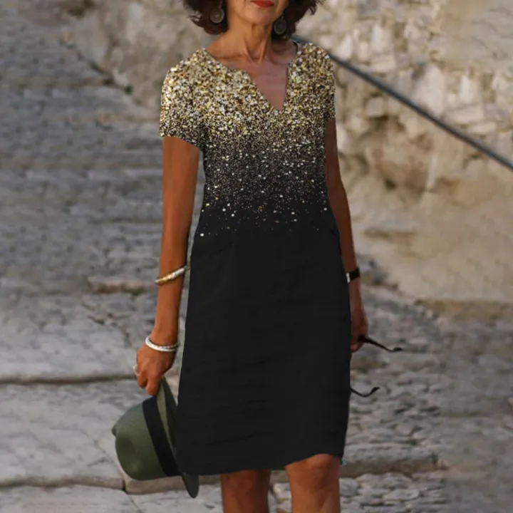 ni%20Dress%20Printed%20Loose-fitting%20Knee%20Length%20Dress%20-%20Image%203