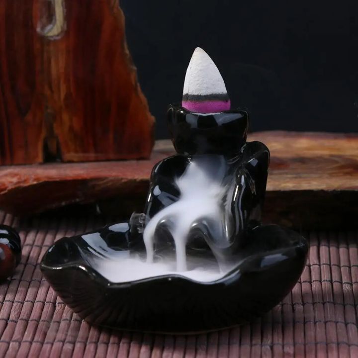 %E3%80%90Hey%20my%20home%E3%80%91Ceramic%20Monk/Lotus%20Shaped%20Mini%20Buddha%20Censer%20Backflow%20Incense%20Burner%20Home%20Office%20Teahouse%20Creative%20-%20Image%205