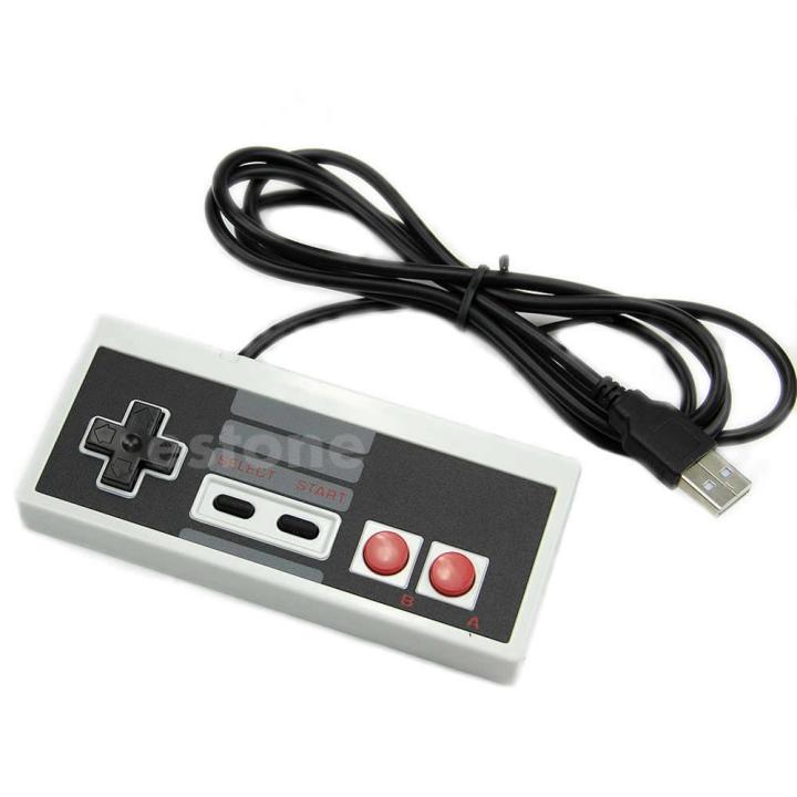 USB%20Gaming%20Controller%20Plug-Play%20Plastic%20Black+Gray%20for%20NES%20PC%20Windows%20New%20-%20Image%206