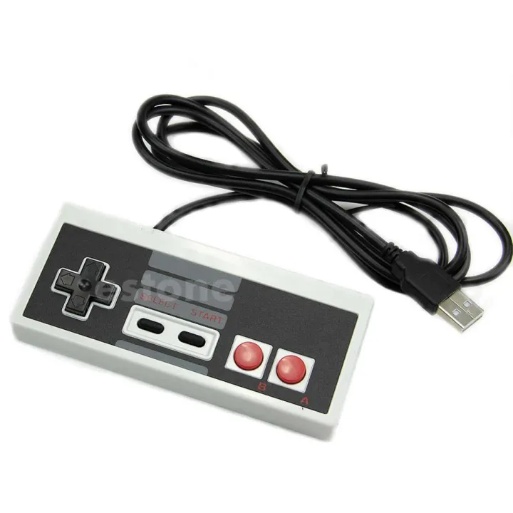 USB%20Gaming%20Controller%20Plug-Play%20Plastic%20Black+Gray%20for%20NES%20PC%20Windows%20New%20-%20Image%206