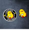 Do Not Touch My Car I Choose Violoence Peach Love Duck Stickers for Auto Truck Decals Motor Side Body Tank Window Decal Applique. 