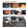 8 PCS Car Door Handle Armrest Panel Microfiber PU Leather Protective Cover Trim LHD for Golf 7 2014-2018.