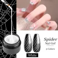 Monja 4 Colors Spider UV Gel，Nail Designs Gel Paint Wire Drawing Gel Polish For Line，Spider Web Wire Design,5ml, Manicure Decoration,  UV LED Spider Gel Manicure Gel Polish, 3D Silk Pattern, Creative Web Line Drawing Gel DIY Manicure Decoration. 
