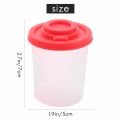 2 Large Salt and Pepper Shakers with Red Covers Lids Jar Dispenser.
