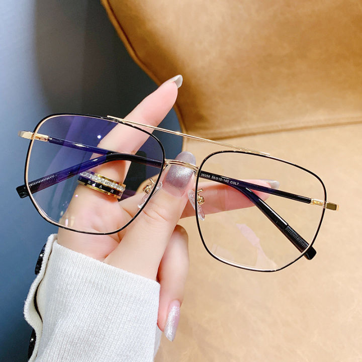 2024%20New%20Double%20Bridge%20Square%20Anti-blue%20Light%20Glasses%20Frame%20Women%20Men%20Vintage%20Transparent%20Computer%20Oversize%20Pectacle%20Eyeglasses%20-%20Image%205