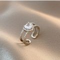 Barbara Bangladesh Jewelry Korean Love Zircon Engagement Wedding Proposal adjustable Ring. 