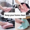 Kitchen Supplies Absorbent Hanging Towel Coral Fleece Tea Towel Microfiber Cleaning Towel Kitchen Car Cleaning- Kitchen Towel.