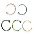 1Pc Stainless Steel Nose Ring Hoop Septum Rings C Clip Lip Ring Earring for Women Piercing Body Jewelry Non-Pierced. 