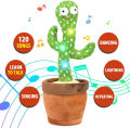 Dancing Cactus Stuffed Plush Talking Cactus Toy Electronic Toy With Song Plush Cactus Potted Toy For kids. 