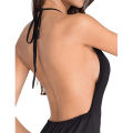Deep U Party Club Dresses Side Open Backless Hot Mini Dress Summer Sleeveless Halter Dress For Women Clothes.