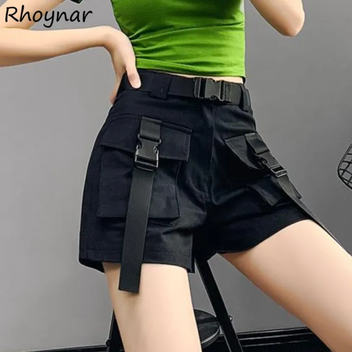Cargo%20Shorts%20Women%20Pockets%20High%20Waist%20Summer%20Korean%20Style%20Students%20Thin%20Loose%20All-match%20Casual%20Wide%20Leg%20Harajuku%20Clothing%20Design%20-%20Image%203