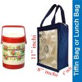 Lunch Bag Tiffin Bag Hotpot Bag For Men Women Big Chamber Bag Hand Bag Tiffin Carrier Bag Tiffin Box Bag Kaporer Bag Handicrafts Bag Men Tiffin Bag - Box. 