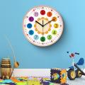 Teaching Clocks For Kids Teaching Child Wall Clock Time Learning Aids Decorative Wall Clocks For Children's Room Study Room KankongAgu. 