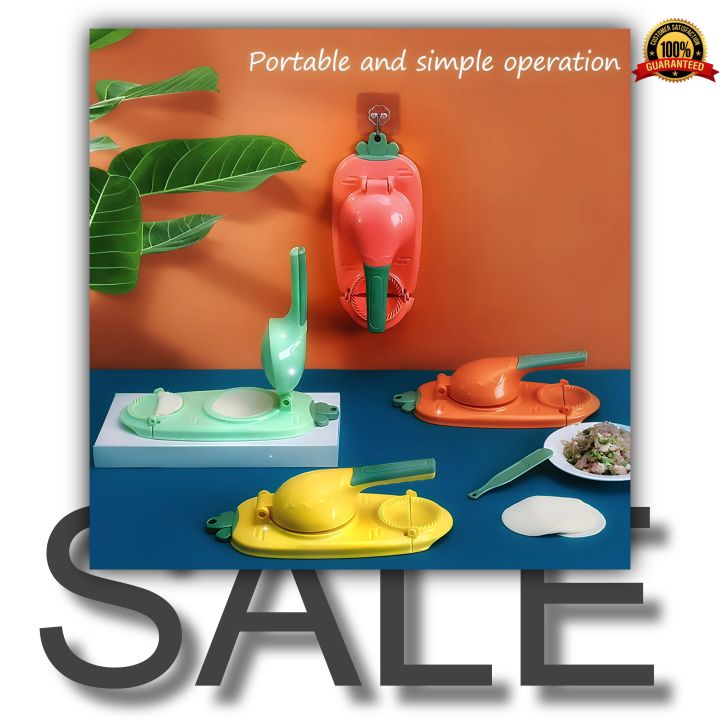 New 2 in 1 Magic Pitha Maker DIY Dumplings Maker Dough Pressing Tool Manual Wrapper Making Plastic Mold Dumpling Skin Artifact Dough Press Kitchen Accessories