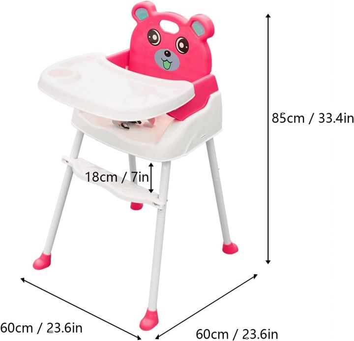 Children's%20High%20Chair%20Baby%204-in-1%20Dining%20Chair%20Seat%20Foldable%20with%20Tray%20Height%20Adjustable%20-%20Image%207