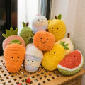 New fruit series plush toys pineapple, strawberry, watermelon doll, wedding throwing doll, grab machine doll, wholesale.