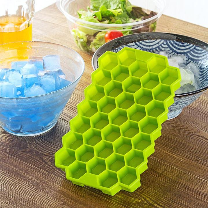Silicone Ice Cube Tray Honeycomb Ice Cube Tray 37 Cubes Silicone Ice Cube Maker Mold