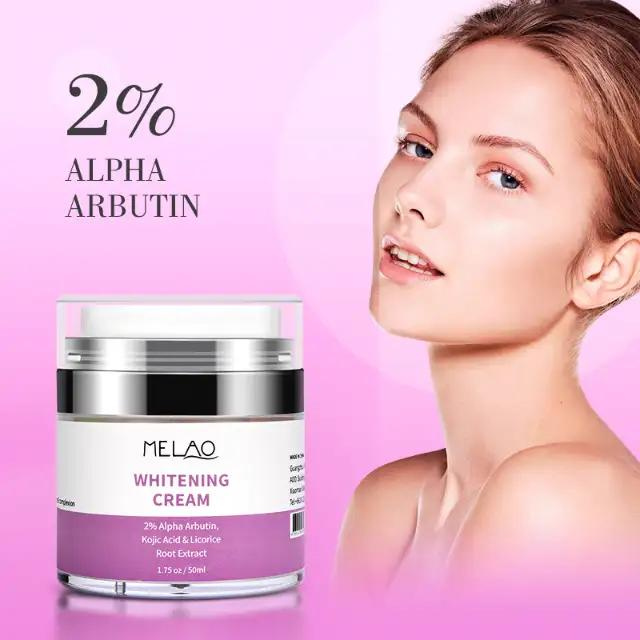 Melao Whitening Cream 2% Alpha Arbutin Kojiac Acid & Licorice Root Extract -50 ml