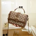 aria Women's Bag2023New All-Match Fashion Internet Celebrity Same Type Cowhide Messenger Bag HandbagS-888. 