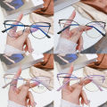 Fashion Simple Personality Anti Blue Light Glasses For Women Men Retro Cat Eye Frame Reading Computer Clear Lens Eyeglasses. 
