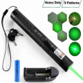 Rechargeable Green Laser Pointer Pen – 9900 Miles Visible Beam, Adjustable Focus, Astronomy & Presentation Use – Battery & Charger Included. 