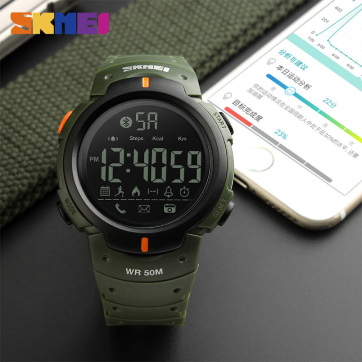 Skmei Fashion Smartwatch Calorie Pedometer Bluetooth Remote Camera Waterproof Watch For Men Women 1301