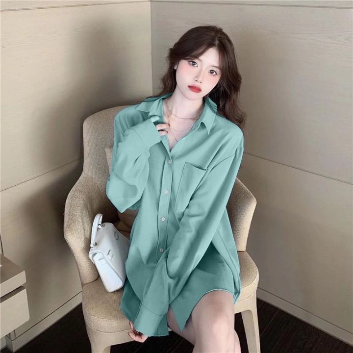 Spring%20and%20Autumn%20Women's%20New%20Korean%20Style%20bf%20Wind%20Loose%20ins%20Mid-Length%20Thin%20Student%20Coat%20Women%20Long%20Sleeve%20Shirt%20Women%20-%20Image%203