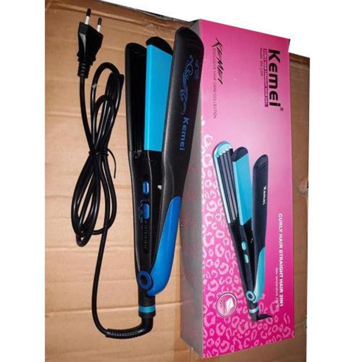 Kemei KM -2209 2 in 1 Creative Hair Straightener Curling Iron