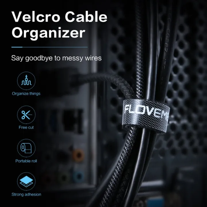 Floveme%201%20Meter%20Velcro%20Strap%20Cable%20Organizer%20Wire%20Winder%20Tool%20For%20Managing%20Earphone%20Headphone%20Mouse%20Keyboard%20Charging%20Cable%20Desktop%20PC%20Cable%20Management%20-%20Black%20-%20Image%204