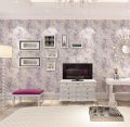 10MRetro Style Blooming Purple Flower Self Adhesive Wallpaper Floral Peel and Stick Wallpaper Funitures Cabinet Contact Paper. 