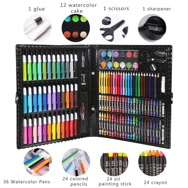 150PCS/SET Drawing Pencil Watercolor Pen Set Washable Student Painting Art