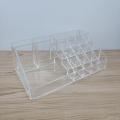 Large Perfume Bottle Organizer Durable Clear Makeup Organizer with Grids Cosmetic Storage Box for Lipstick Eyeliner Brushes.