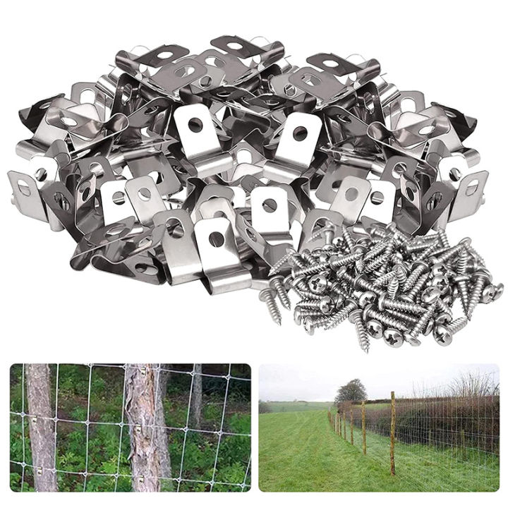 100%20Pcs%20Fence%20Wire%20Clamps%20&%20Screws,%20Agricultural%20Fencing%20Mounting%20Clips%20Clamp%20For%20Mount%2012-16%20Gauge%20Welded%20Wire%20To%20Wood%20Sunlight%20Mall%20-%20Image%209