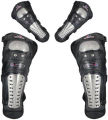 Pro Biker Alloy Steel Elbow Guard Knee Guard Shin Protector for Bikers Riders Bike Motorcycle (Black Set of 4).
