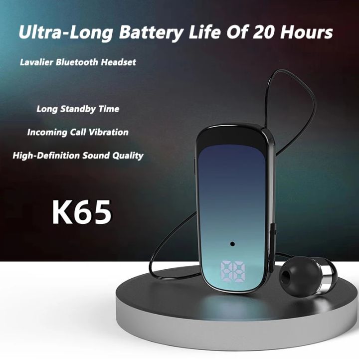 K65%20Gradient%20Color%20Wireless%20Headphone%20Lavalier%20Business%20Call/Music%2020H%20Vibration%20Reminder%20One-Click%20Photo%20Bluetooth%205.2%20Headsets%20-%20Image%203