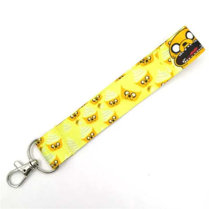 Adventure Time vintage 90s women kids Wristlet hand strap Lanyard keychain Phone Strap ID Badge Holder Key Chain Keyring cosplay