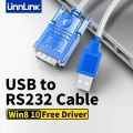 Unnlink USB to RS232 Cable DB9 COM Port Serial PDA 9 Pin DB9 Converter Adapter For Computer PLC.