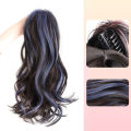 Synthetic Claw Clip Ponytail Hair Extensions Short Curly Natural Tail False Hair For Women Horse Tail Highlights Hair Claw Bayline. 