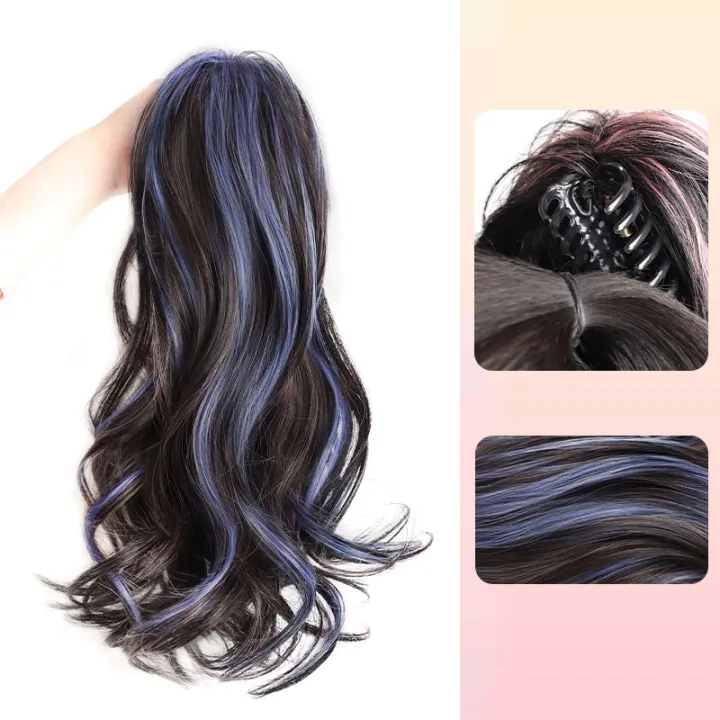 Synthetic%20Claw%20Clip%20Ponytail%20Hair%20Extensions%20Short%20Curly%20Natural%20Tail%20False%20Hair%20For%20Women%20Horse%20Tail%20Highlights%20Hair%20Claw%20Bayline%20-%20Image%204