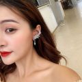 1 Pair of Angel Wings Rhinestone Stud Earrings Fashion Cartilage Earrings Korean Simple Reiki Piercing Jewelry Girls Ear Hooks. 