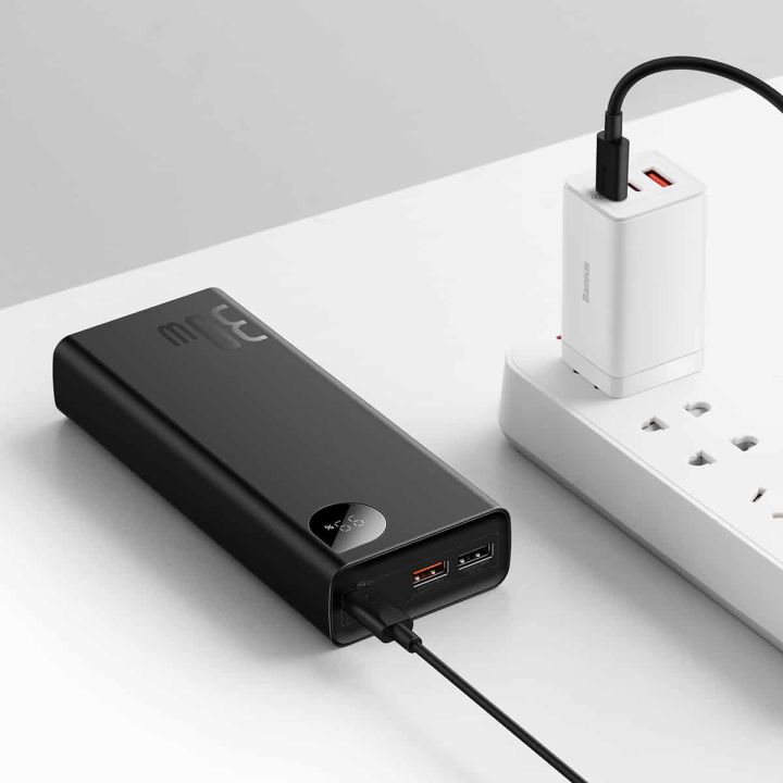 Baseus Adaman Metal 30W 20000mAh Digital Display Quick Charge Power Bank Plus Type-C To Type-C PD 50cm Cable