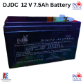 DJDC 12v 7.5Ah With Battery Charger - / 12v Battery With Charger / DONG JIN GROUP BATTERY- Combo Pack. 